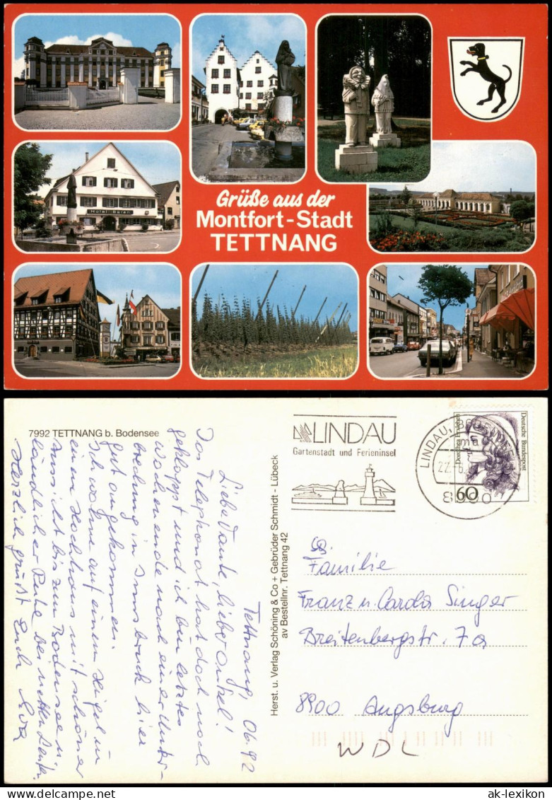Ansichtskarte Tettnang Mehrbildkarte div. Ortsansichten 1992