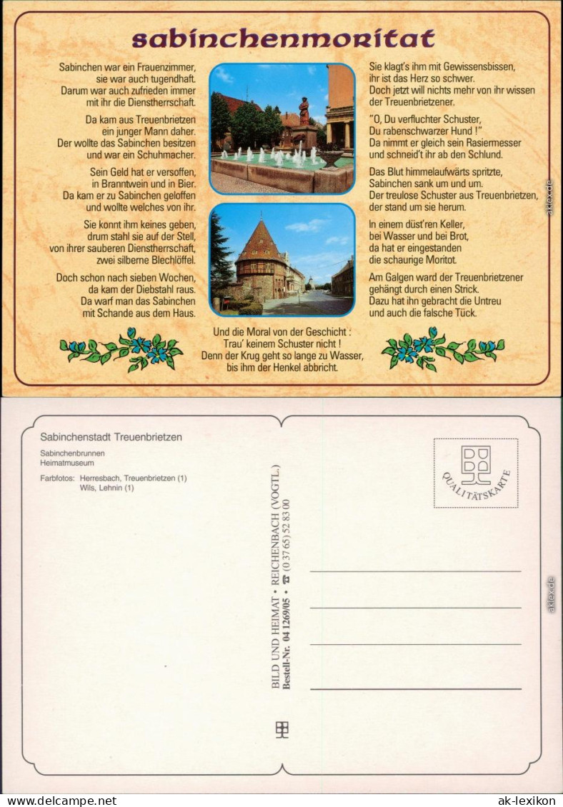Ansichtskarte Treuenbrietzen Heimatmuseum - Sabinchenmoritat 1995
