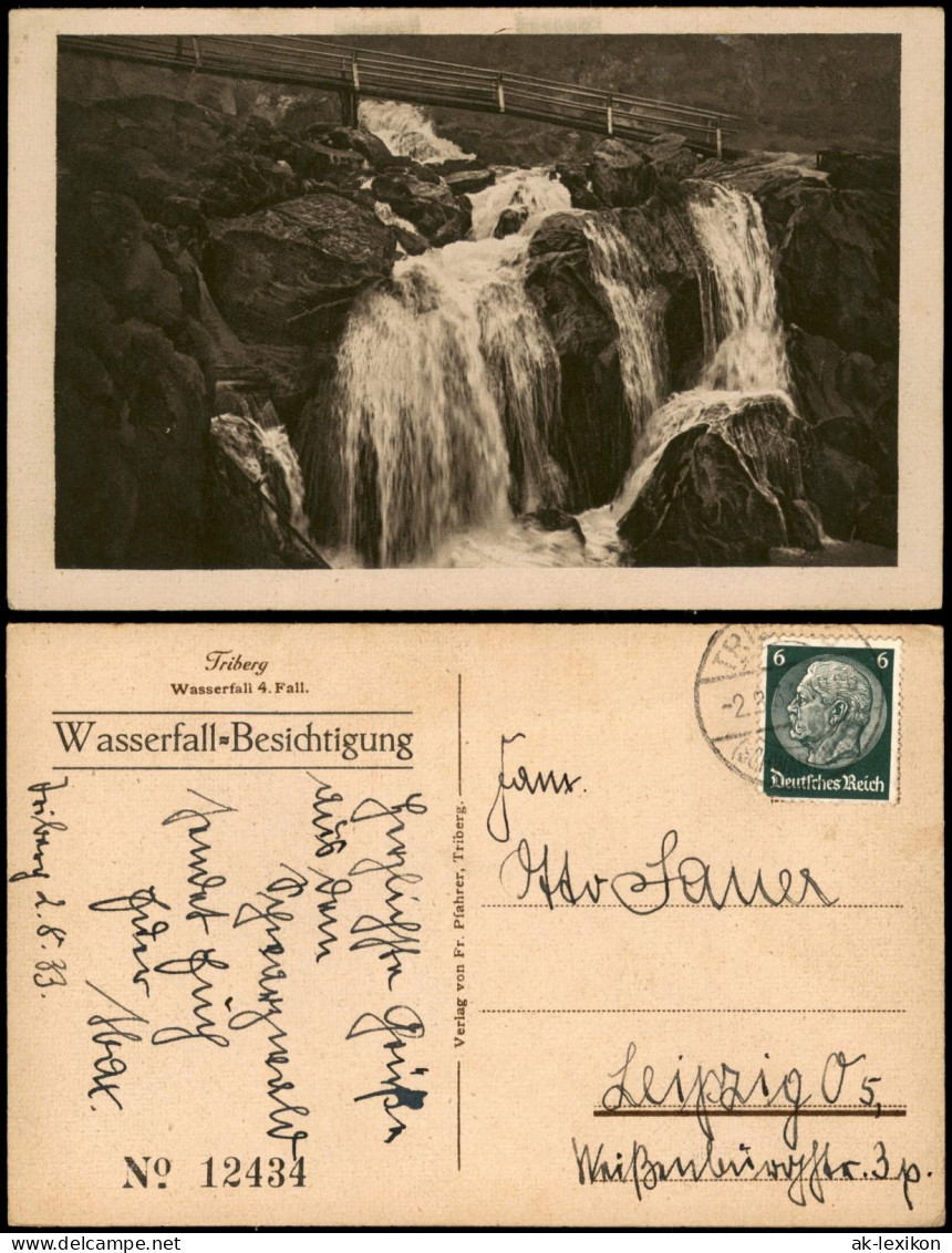 Ansichtskarte Triberg im Schwarzwald Kaskaden-Wasserfall Triberg 1930