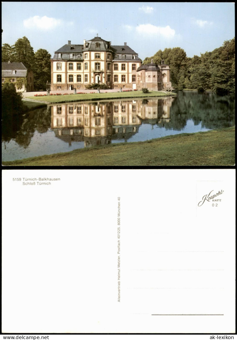 Ansichtskarte Türnich-Kerpen Schloss Türnich (mit Spiegelbild) 1980