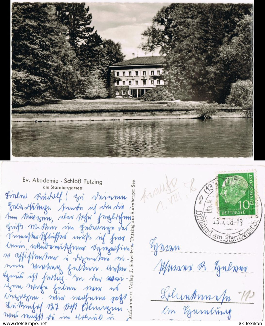 Ansichtskarte Tutzing Ev. Akademie, Schloß Tutzing 1958