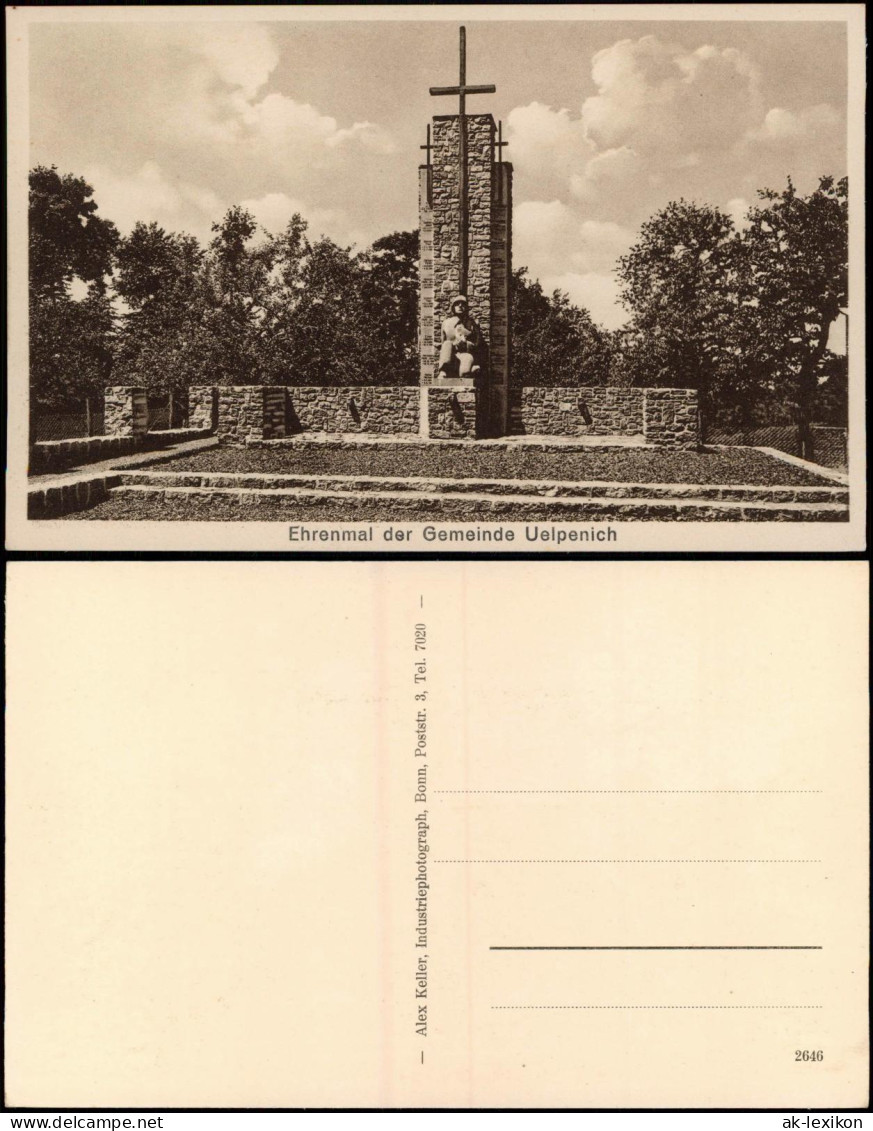 Ansichtskarte Ülpenich-Zülpich Ehrenmal der Gemeinde Uelpenich 1920