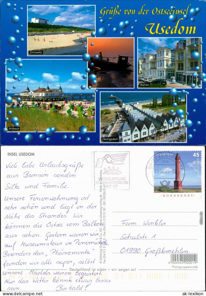 Ansichtskarte Usedom Insel Usedom 2009