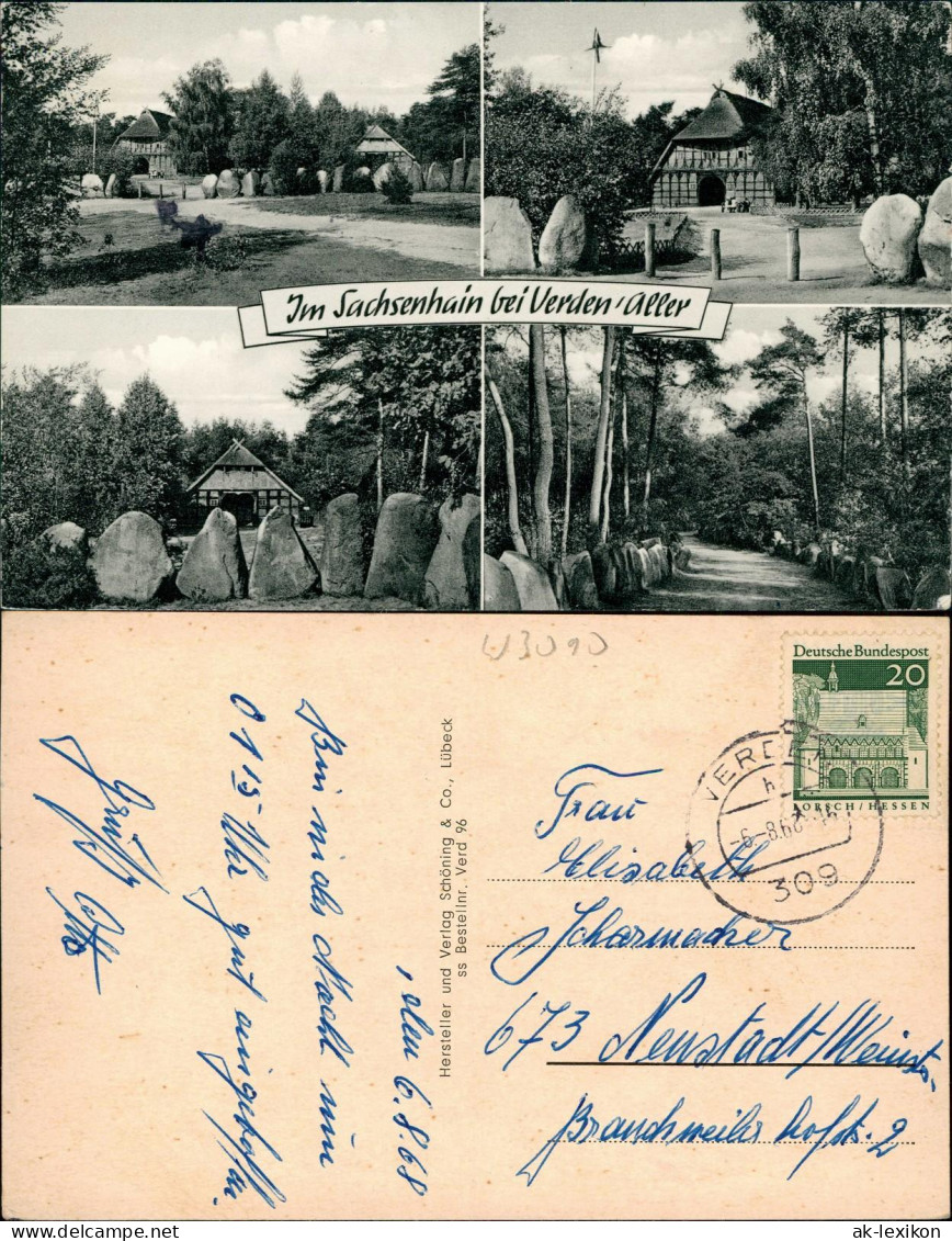 Ansichtskarte Verden (Aller) 4 Bild Sachsenhain 1968