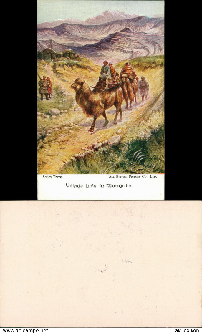 Ansichtskarte  Village Life in Mongolia Mongolei 1922