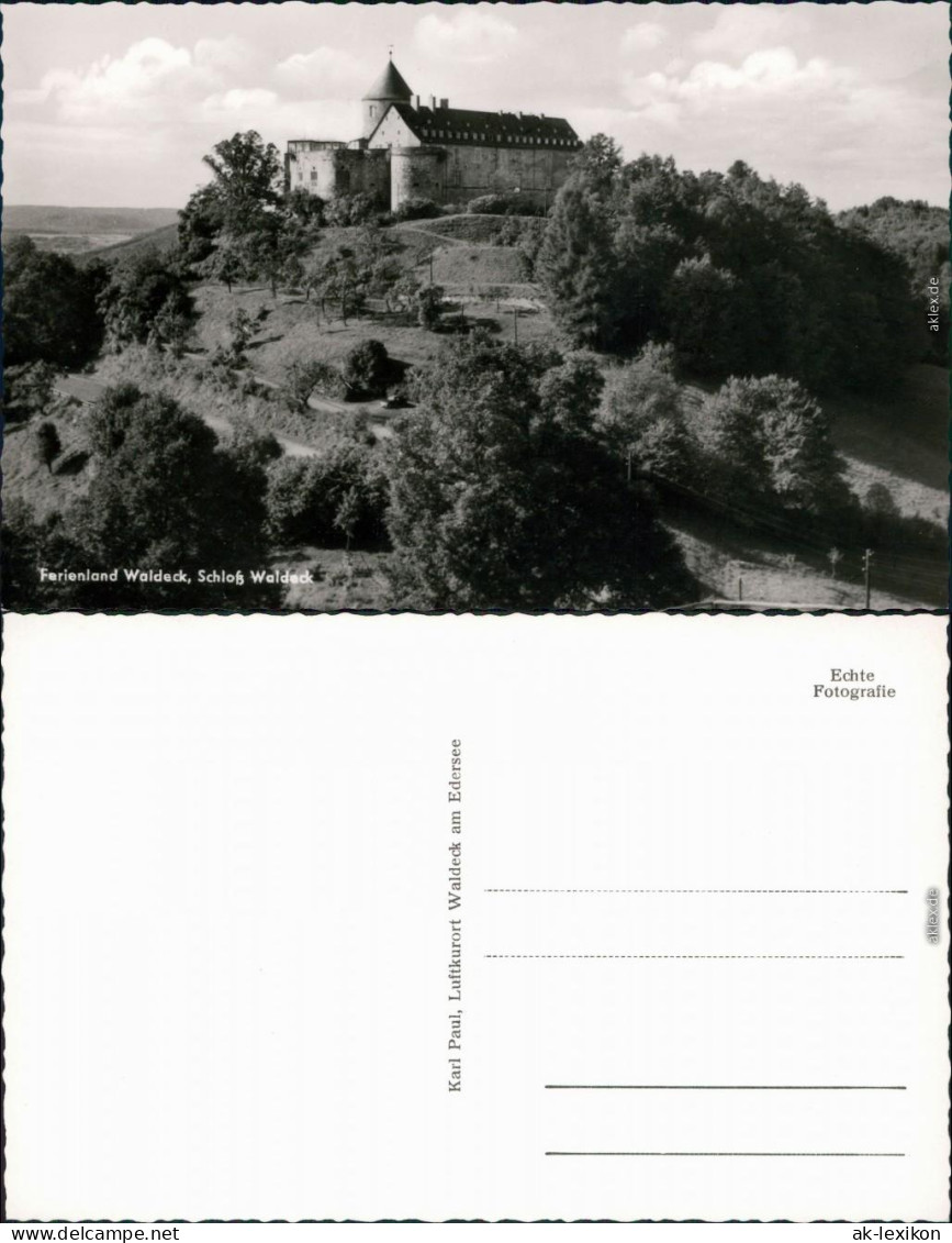 Ansichtskarte Waldeck (am Edersee) Schloss Waldeck 1960