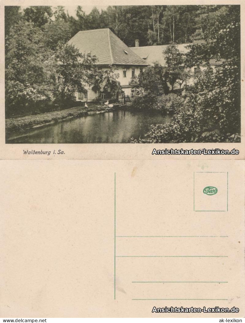 Ansichtskarte Waldenburg (Sachsen) Glänzelmühle 1922
