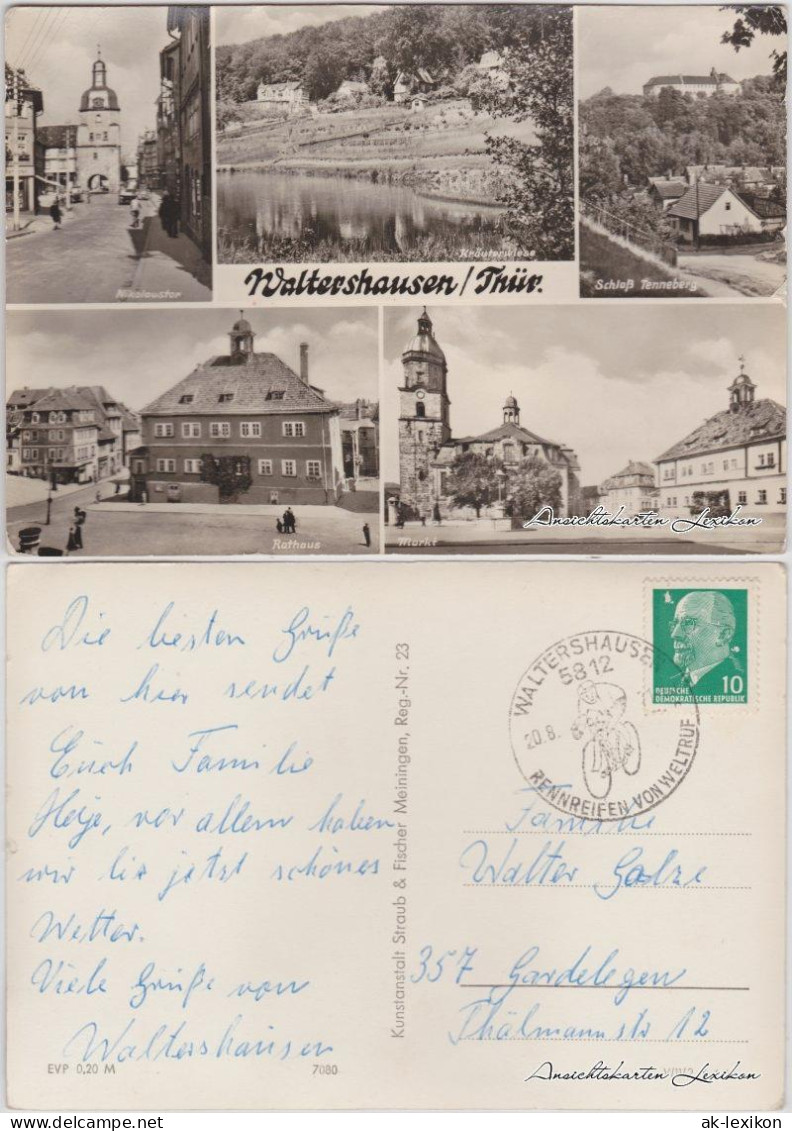 Ansichtskarte Waltershausen Mehrbildkarte 1968