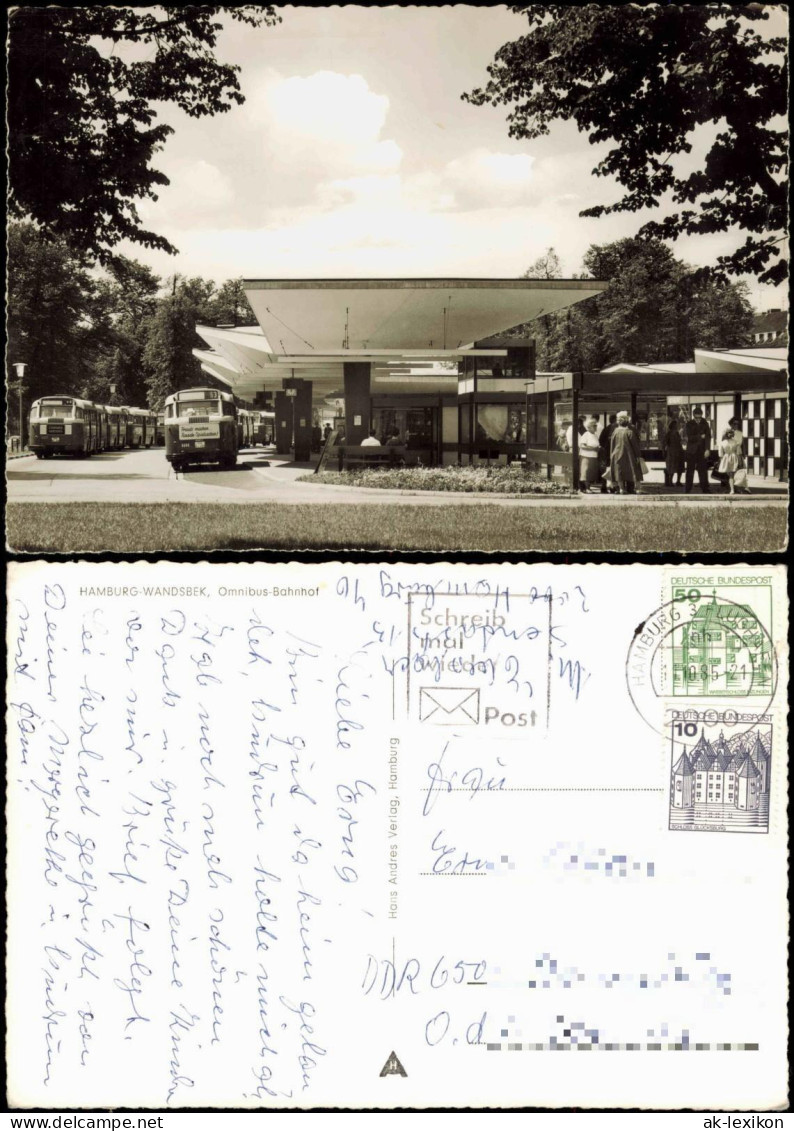 Ansichtskarte Wandsbek-Hamburg Omnibus-Bahnhof 1965