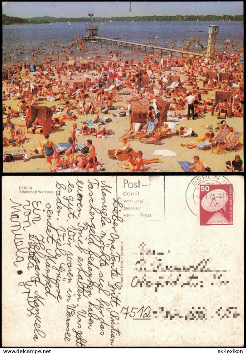 Ansichtskarte Wannsee-Berlin Strandbad Wannsee belbt Wasserrutsche 1979