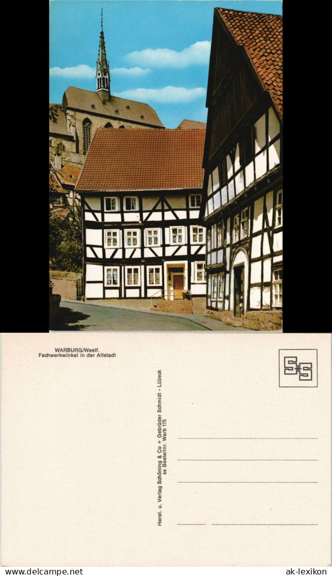 Ansichtskarte Warburg Fachwerkwinkel in der Altstadt 1980