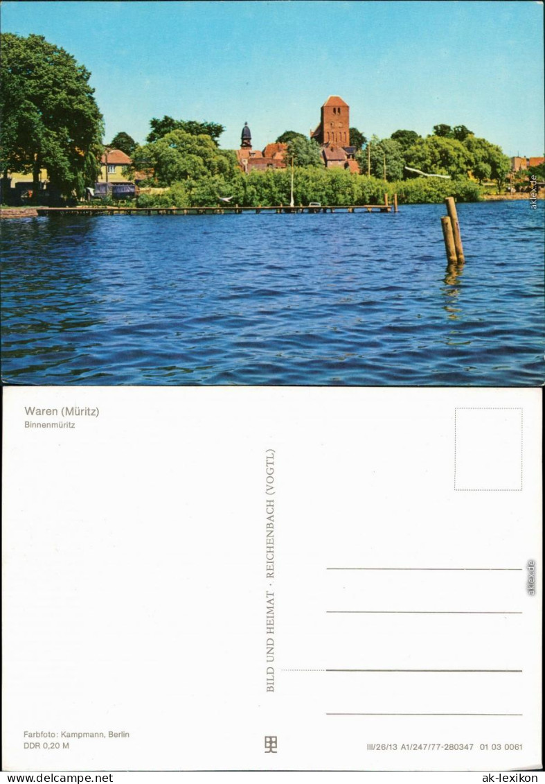 Ansichtskarte Waren (Müritz) Binnenmüritz 1977