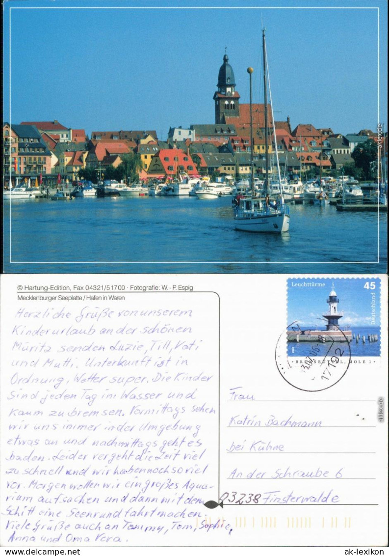 Ansichtskarte Waren (Müritz) Hafen 2006