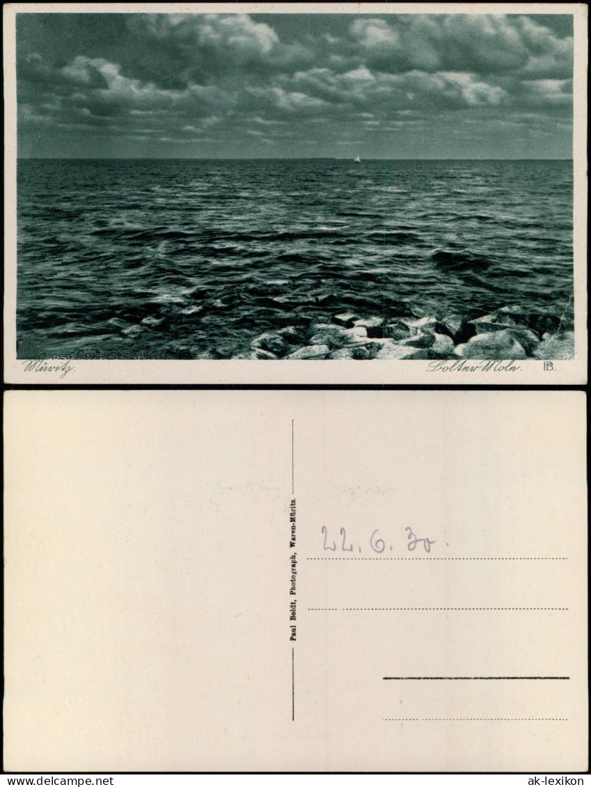 Ansichtskarte Waren (Müritz) Mole 1930