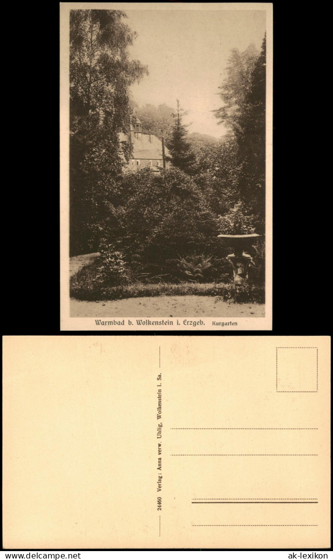Ansichtskarte Warmbad-Wolkenstein Kurgarten 1928