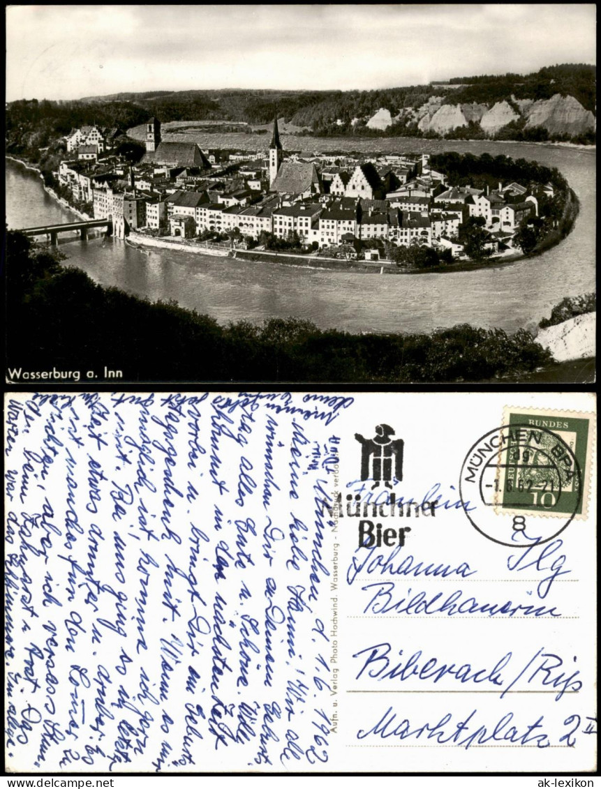 Ansichtskarte Wasserburg am Inn Wasserburg a. Inn Panorama-Ansicht 1962