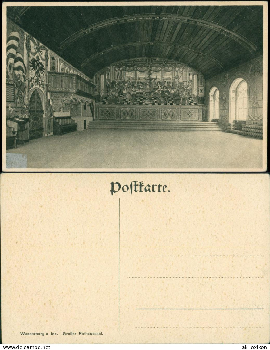 Ansichtskarte Wasserburg am Inn Wasserburg a. Inn Rathaussaal 1934