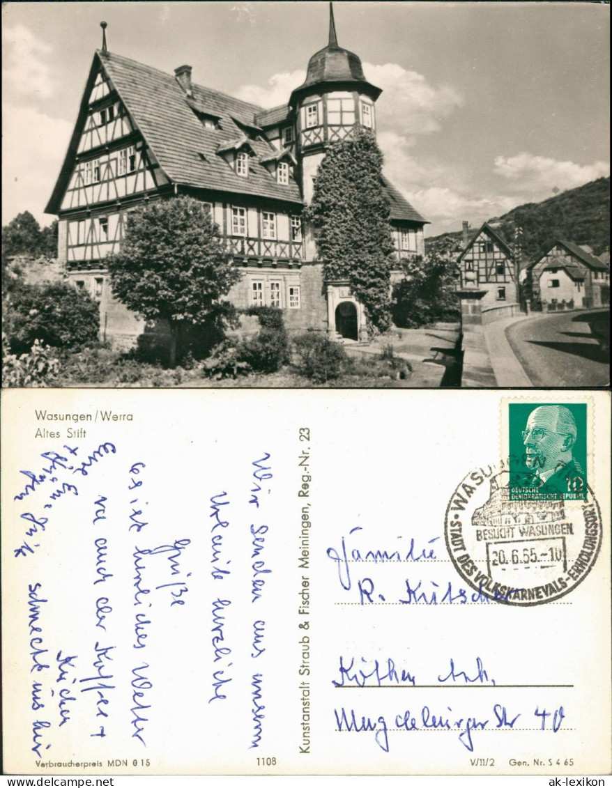 Ansichtskarte Wasungen DDR AK Altes Stift 1965