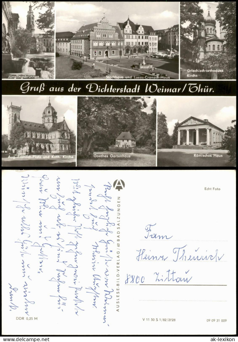 Ansichtskarte Weimar Kirche, Plätze, Gartenhaus 1982