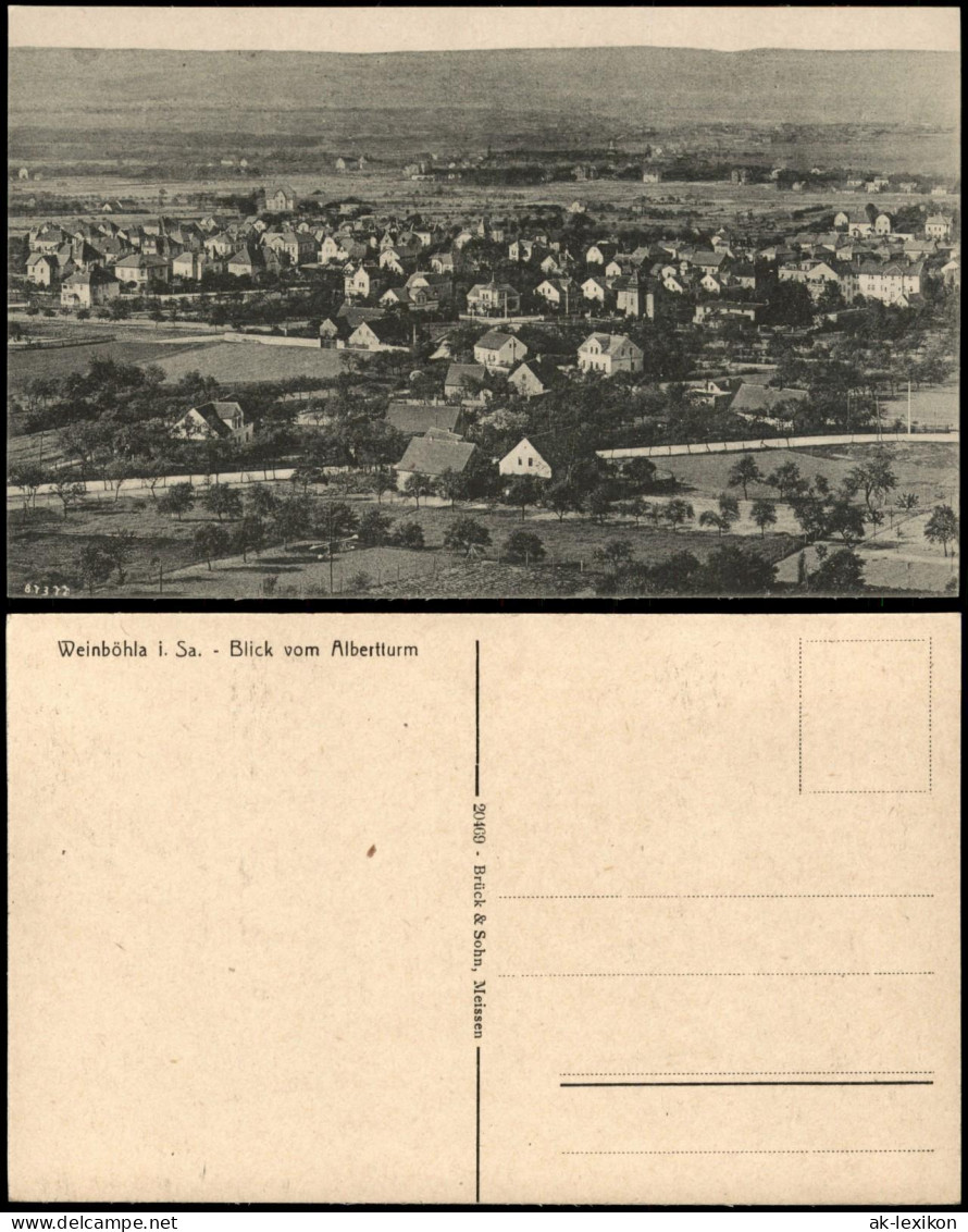 Ansichtskarte Weinböhla Blick vom Albertturm 1913