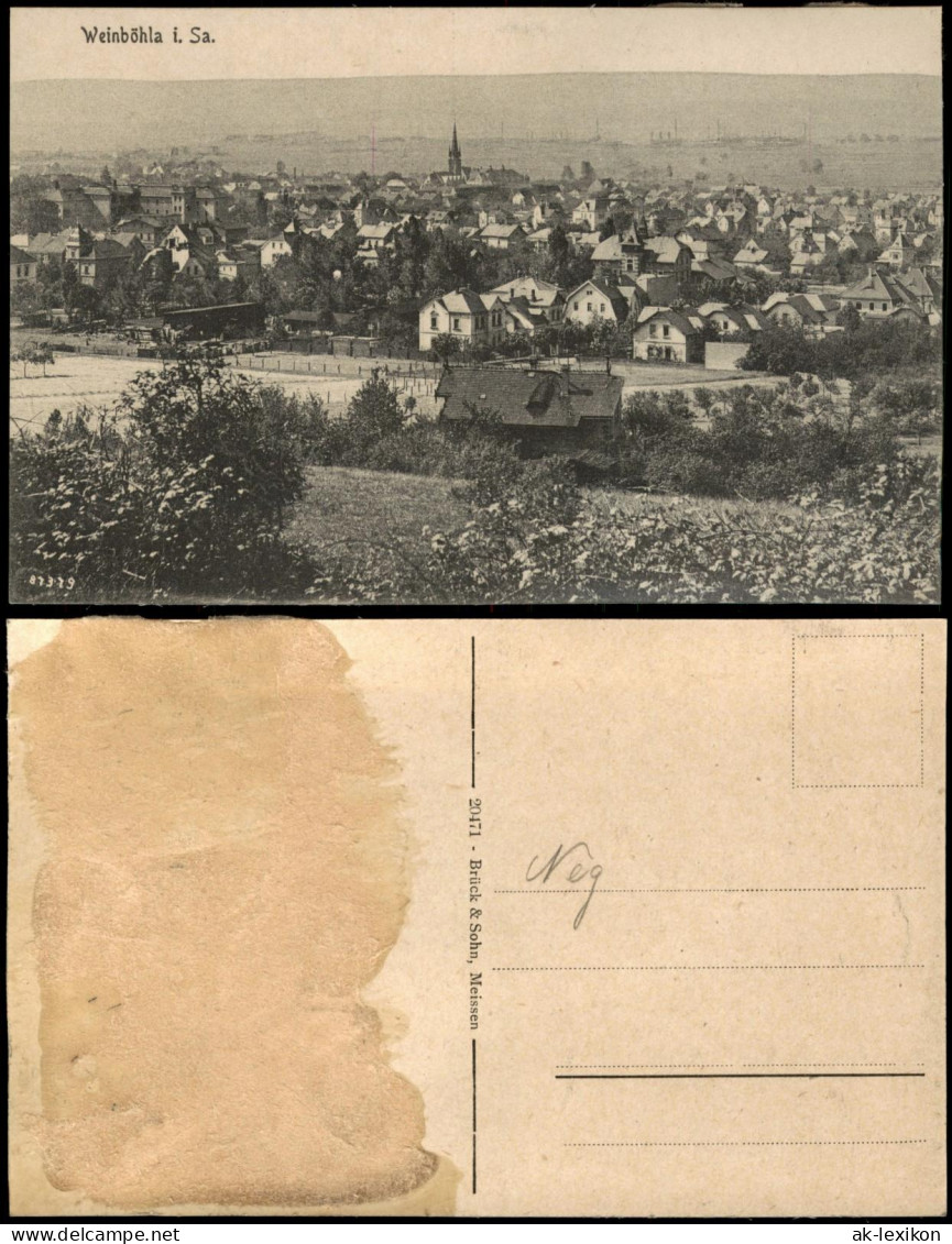 Ansichtskarte Weinböhla Partie an der Stadt 1917