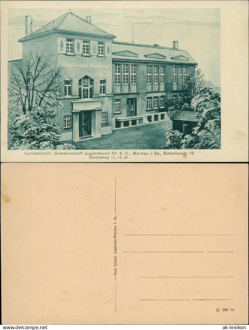Ansichtskarte Werdau Landeskirchliche Gemeinschaft 1928