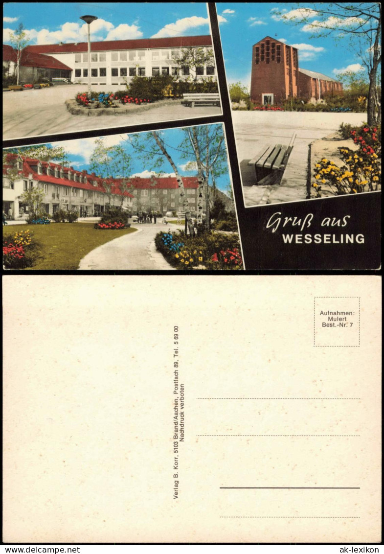 Ansichtskarte Wesseling Mehrbildkarte mit 3 Ortsansichten 1960