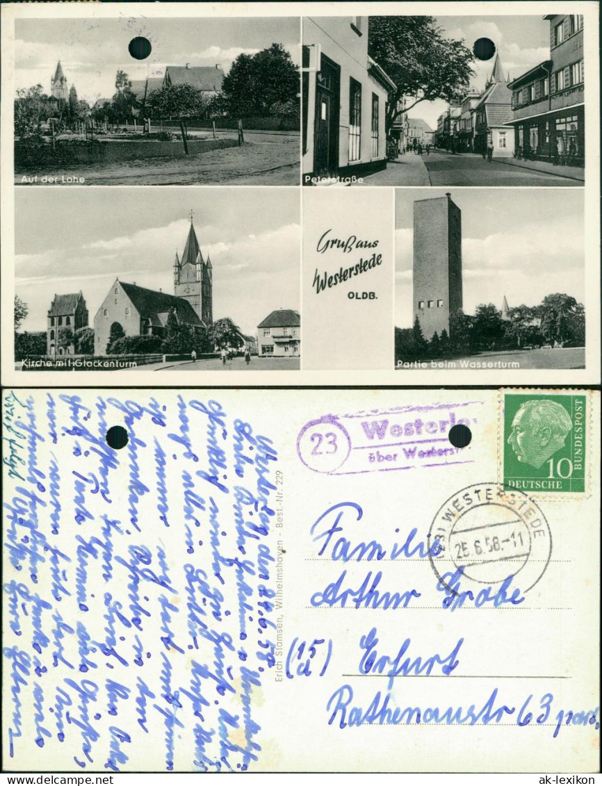 Ansichtskarte Westerstede Lohe, Peterstraße - 4 Bild 1959