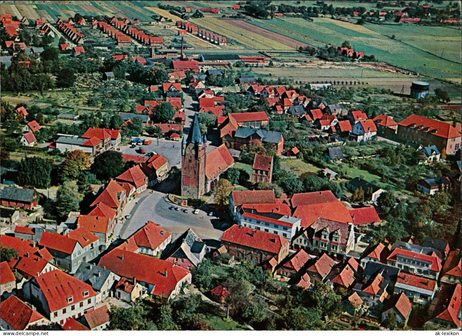 Ansichtskarte Westerstede Luftbild Marktplatz 1963