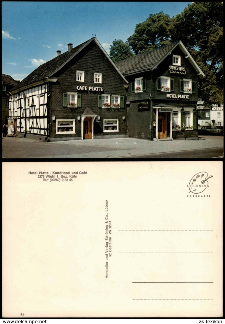 Ansichtskarte Wiehl HOTEL PLATTE Konditorei und Café 1975