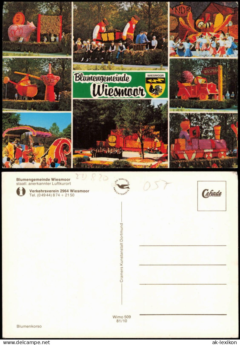 Ansichtskarte Wiesmoor Mehrbildkarte der Blumengemeinde Wiesmoor 1981