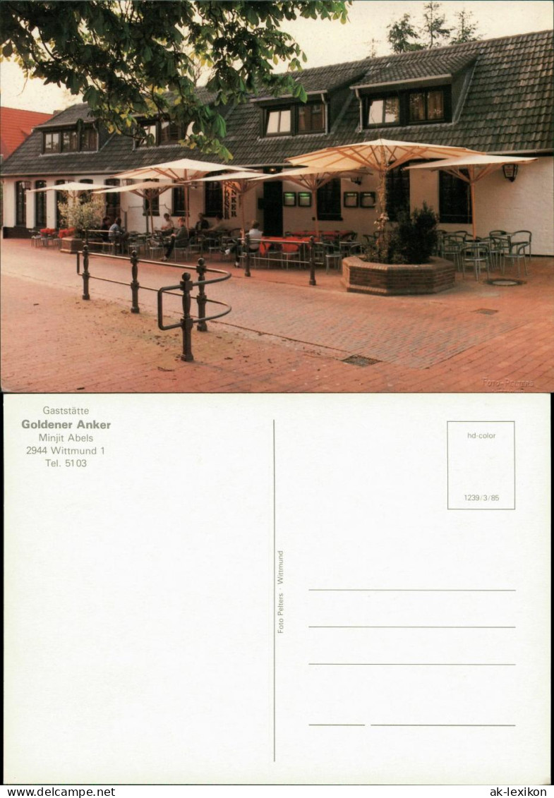 Ansichtskarte Wittmund Gaststätte Goldener Anker 1985