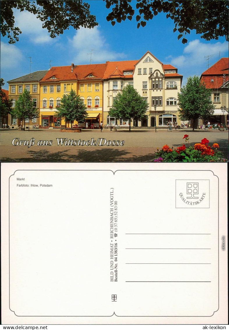 Ansichtskarte Wittstock/Dosse Markt 1995
