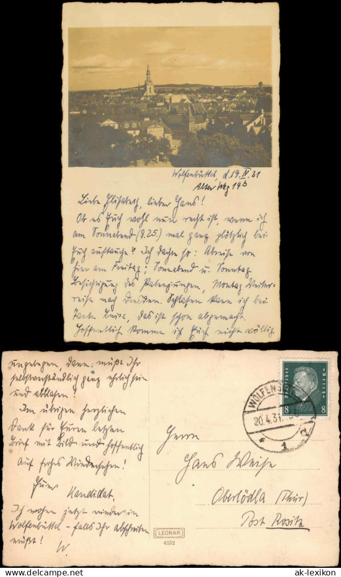 Ansichtskarte Wolfenbüttel Stadtpartie 1931