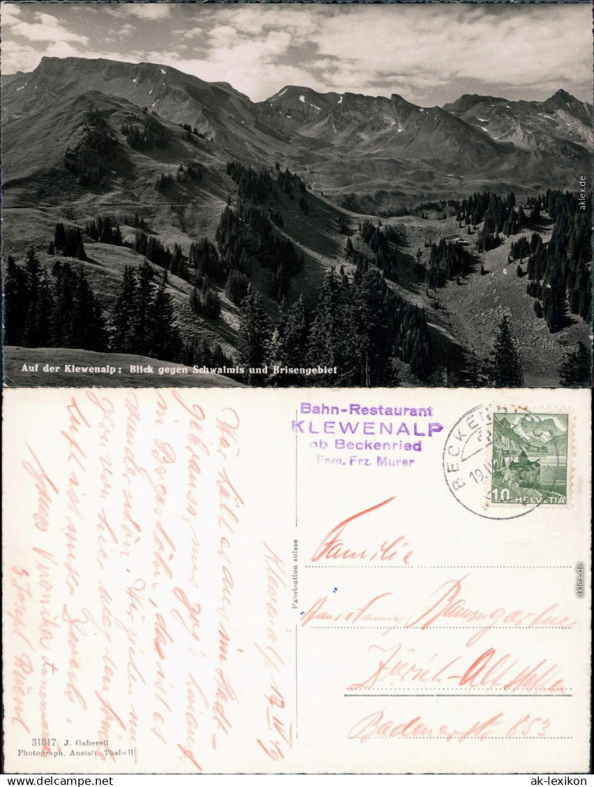 Ansichtskarte Wolfenschiessen Blick gege Schwalmis und Brisengebiet 1949