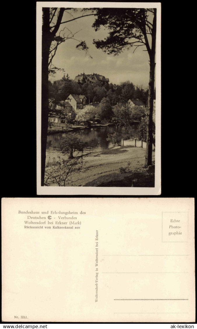 Ansichtskarte Woltersdorf Bundeshaus und Erholungsheim b Erkner 1940
