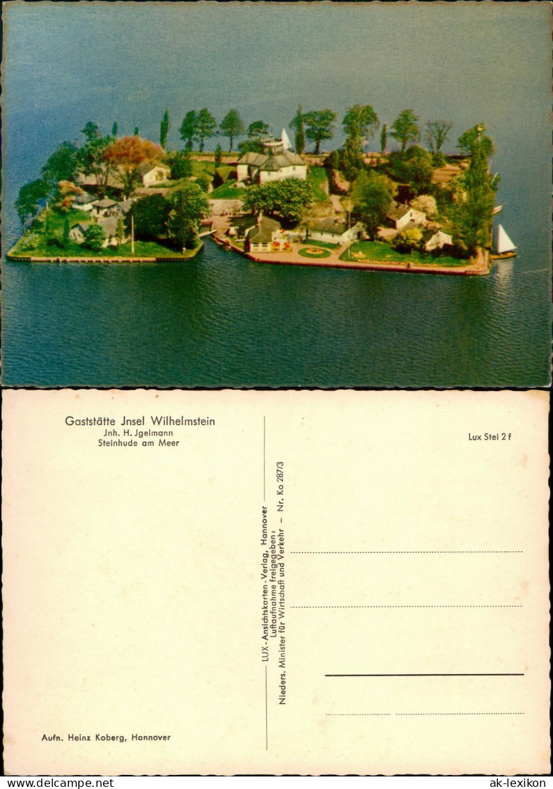 Ansichtskarte Wunstorf Luftbild Insel Wilhelmstein mit Festung 1978