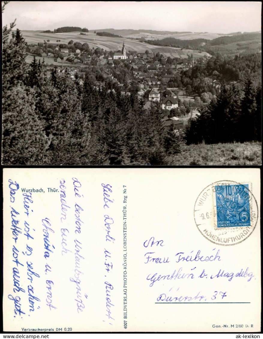 Ansichtskarte Wurzbach Panorama-Ansicht Totalansicht 1960