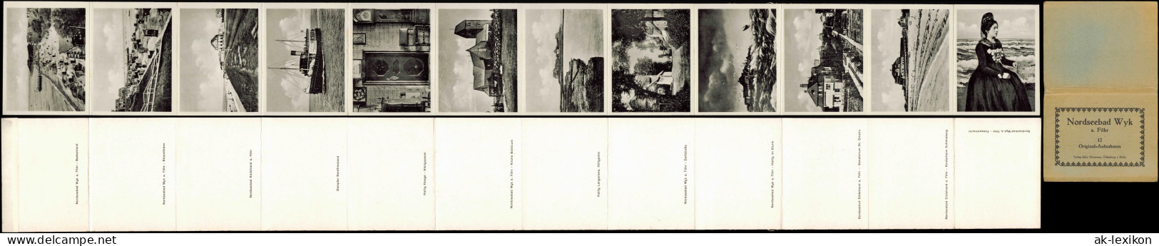 Ansichtskarte Wyk (Föhr) 12 Bildkarten im Leporello 1928 Leporello