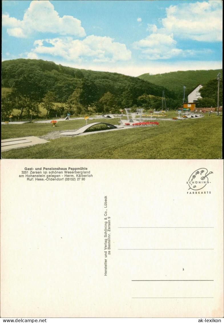 Ansichtskarte Zersen-Hessisch Oldendorf Pappmühle: Minigolfanlage 1972