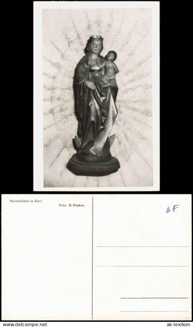 Ansichtskarte Zetel LK Friesland Marienbildnis 1953