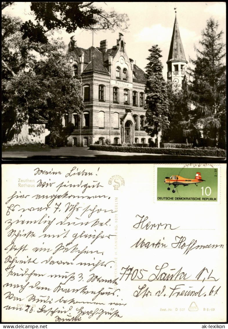 Ansichtskarte Zeuthen Rathaus zur DDR-Zeit 1969