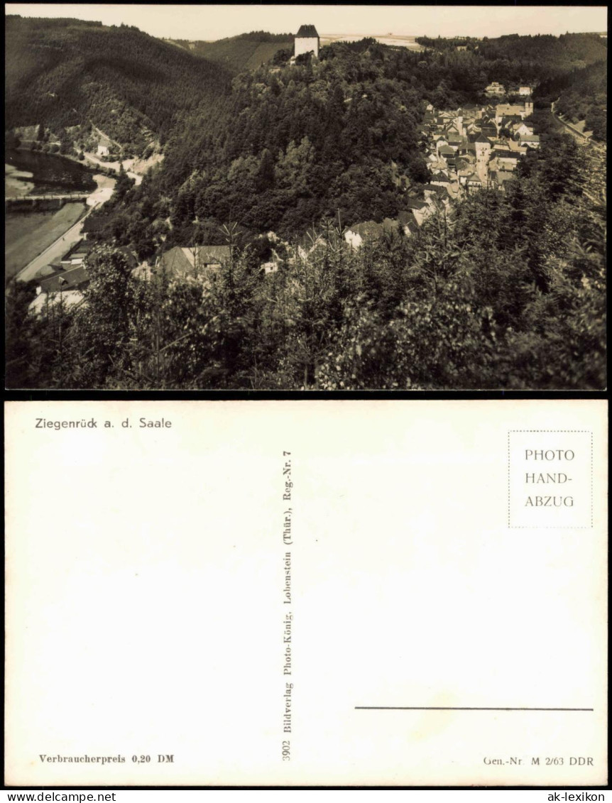 Ansichtskarte Ziegenrück/Saale Panorama-Ansicht 1963