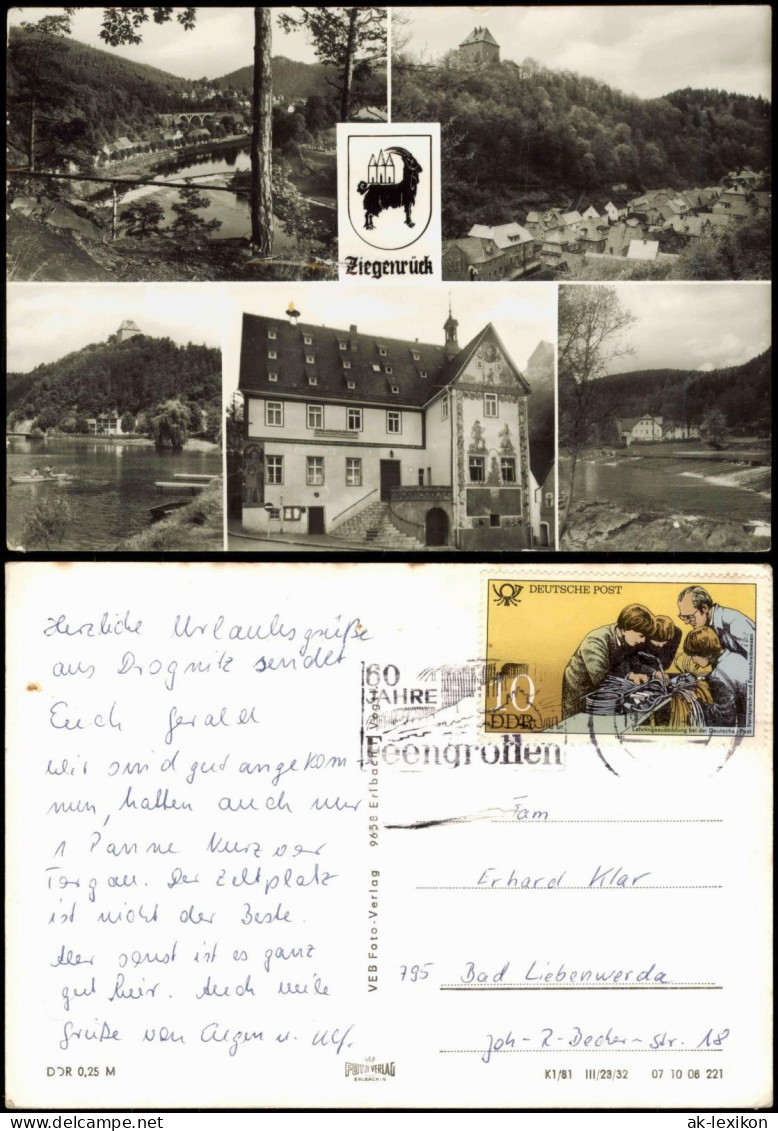 Ansichtskarte Ziegenrück/Saale Stadtteilansichten 1981