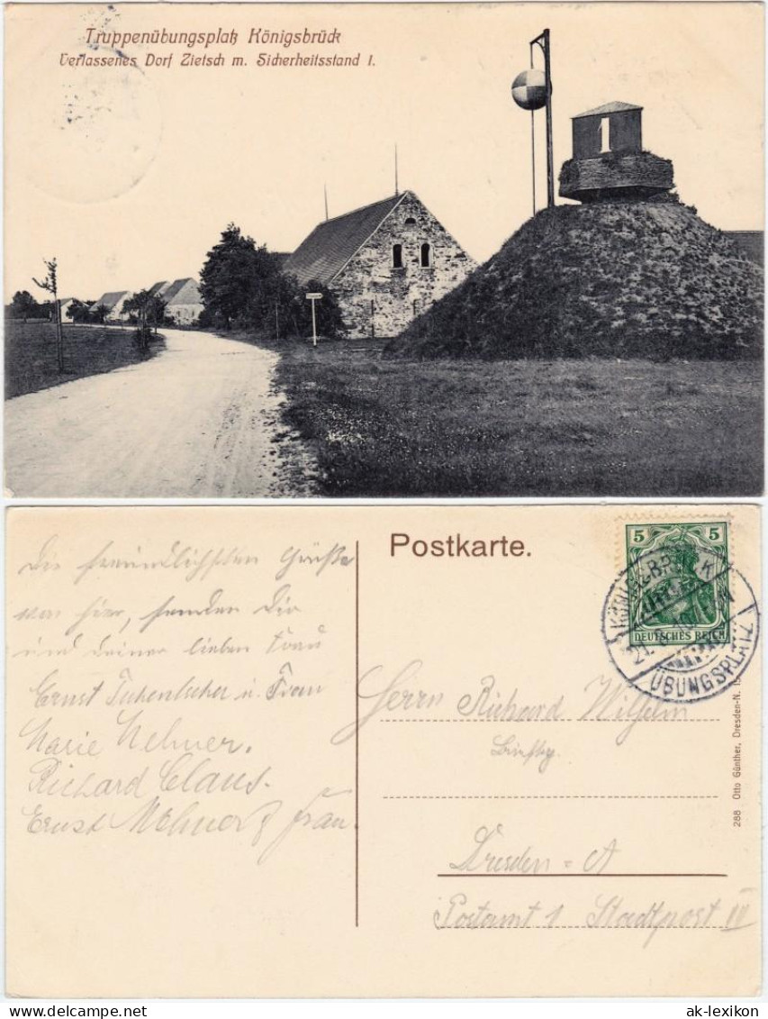 Ansichtskarte Zietsch Verlassenes Dorf Zietsch - Sicherheitsstand I 1910