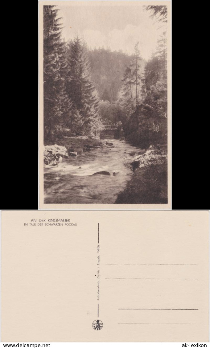 Ansichtskarte Zöblitz An der Ringmauer - Pockau 1950