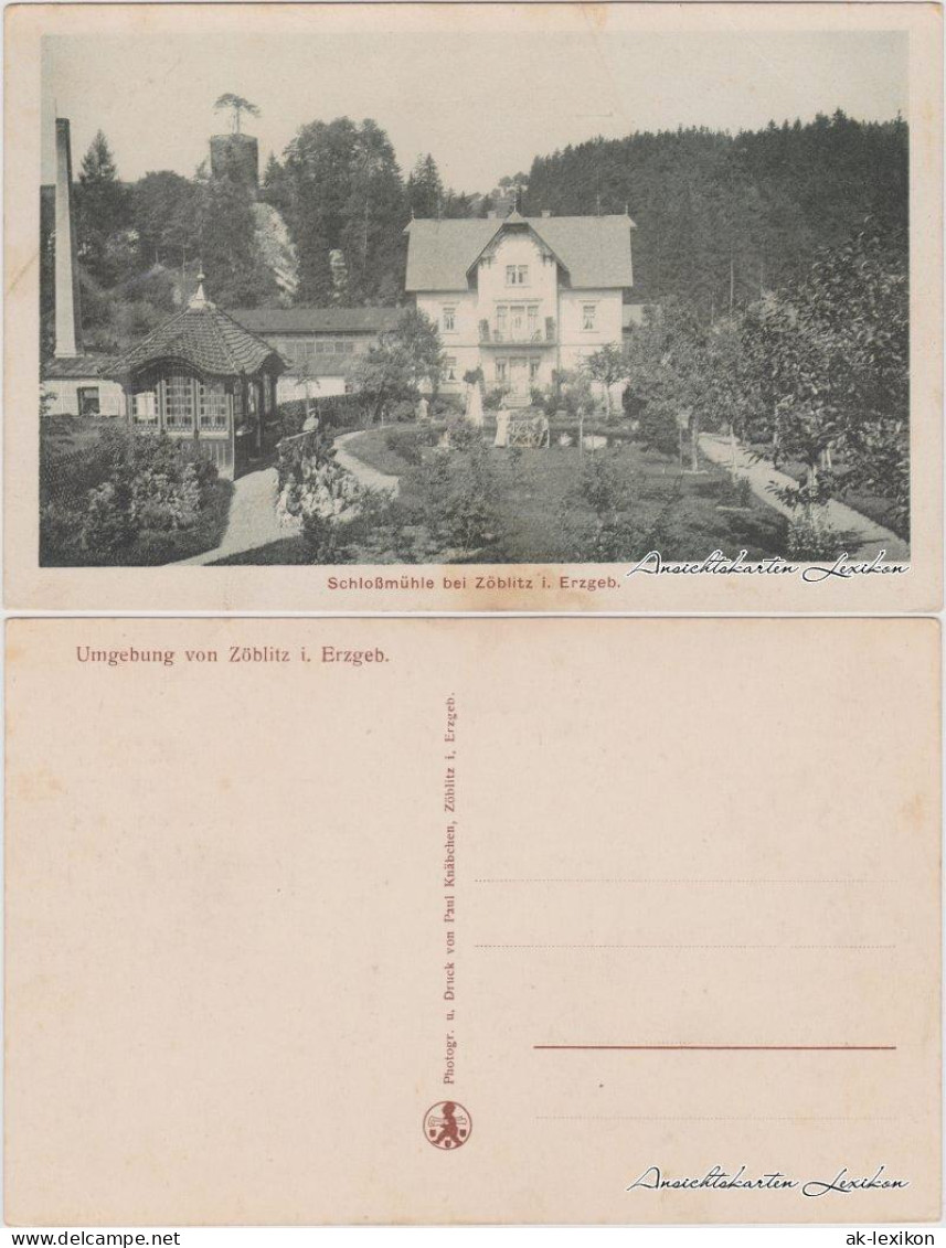 Ansichtskarte Zöblitz Schloßmühle 1922