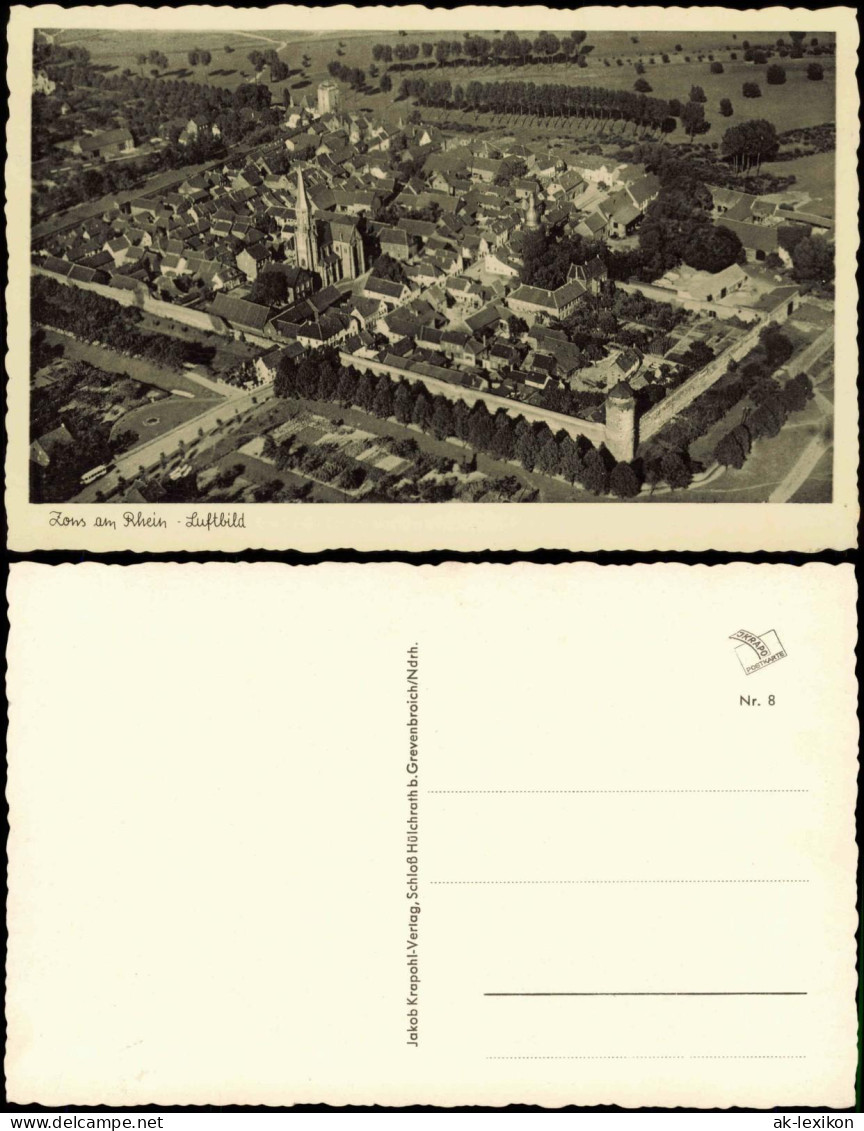 Ansichtskarte Zons-Dormagen Luftbild 1940
