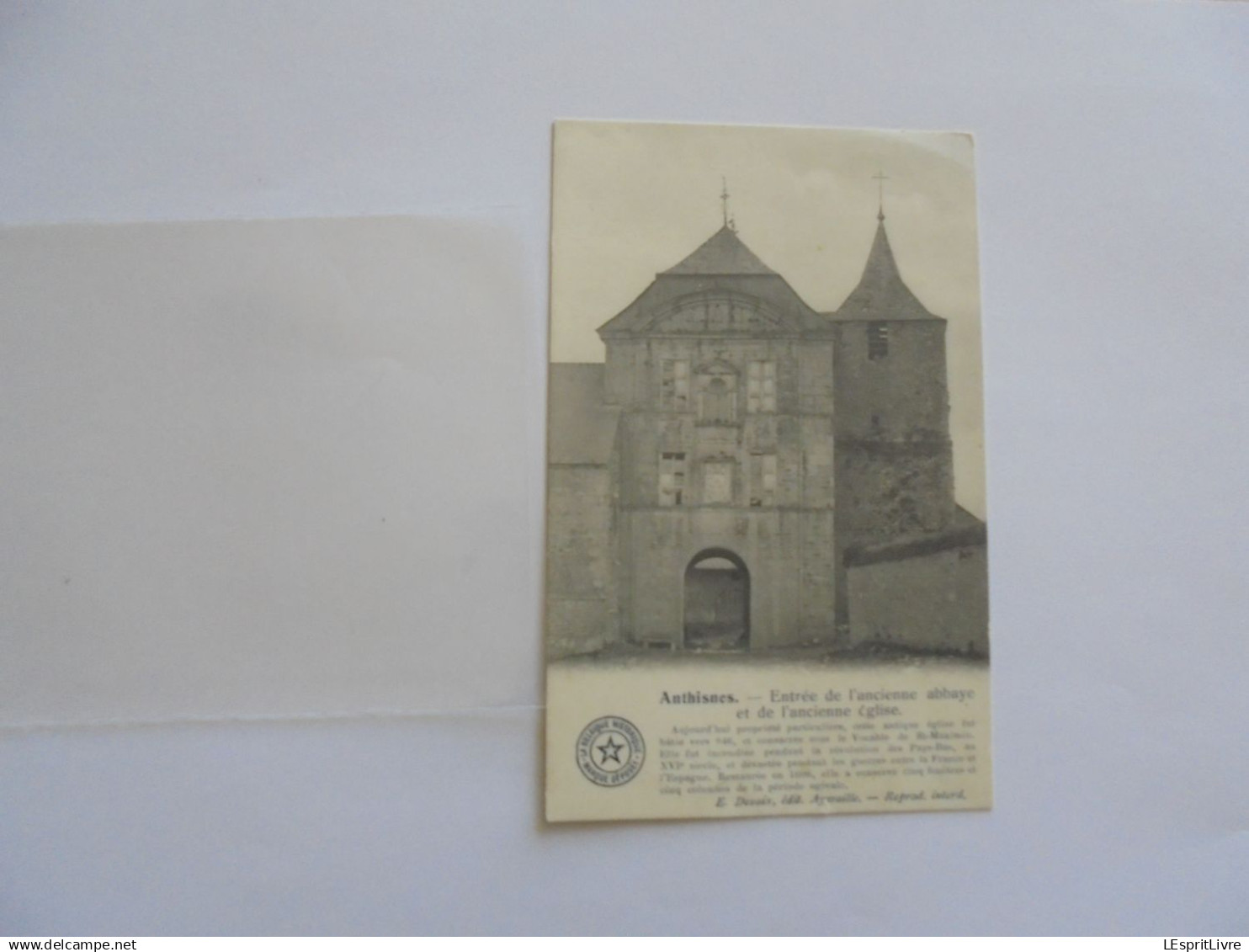 ANTHISNES Entrée de l'Ancienne Abbaye et de l'Ancienne Eglise Post Card Carte Postale AK PK CP