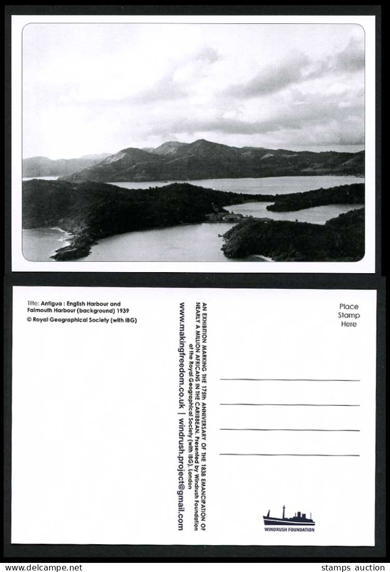 Antigua, English Harbour and Falmouth Harbour 1939 Postcard West Indies, Wadadli